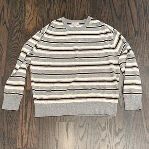 J Crew Striped Cashmere Sweater